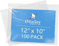 12" x 10" 100 Pack 2 Mil Resealable Zip Bags