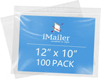 12" x 10" 100 Pack 2 Mil Resealable Zip Bags