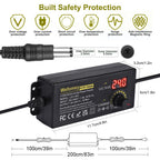 Wefomey 3V-24V 3A Universal Power Supply 72W Adjustable 2-Pin AC/DC Adapter