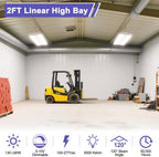 2FT 150W LED Linear High Bay Light, 5000K High Bay Shop Light 4 Pack