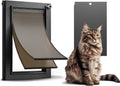 Cat Door for Door, All Aluminum Frame, Small Pet Door for Interior and Exterior, Heavy Duty Doggy Door, Double