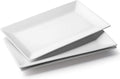 14" Serving Trays, Serving Platters, Ceramic Serving Platters and Trays, Rectangle Plates, Set of 3