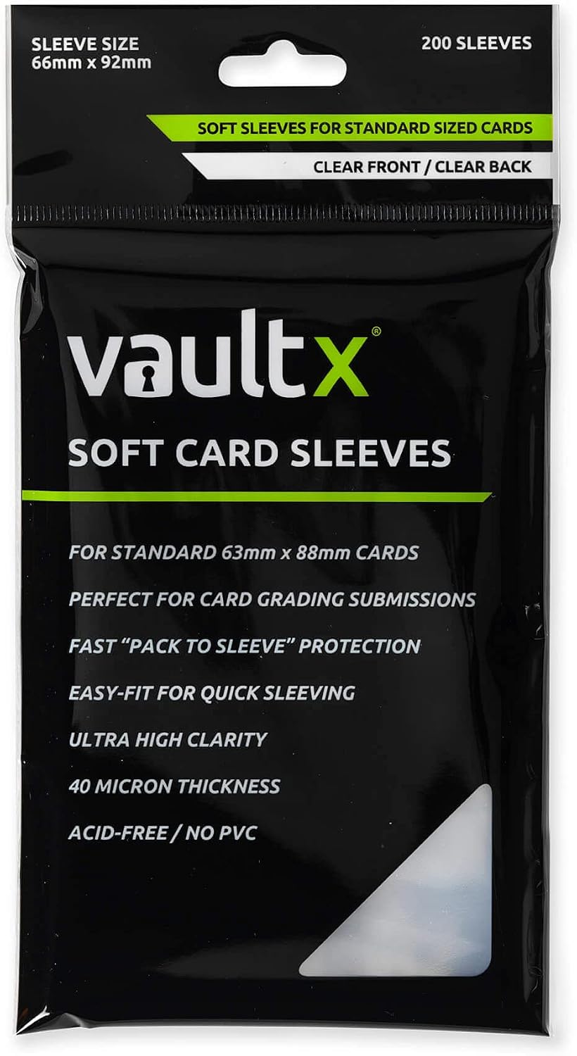 Soft Penny Sleeves (200 Pack) Clear for Trading Cards TCG | Fits standard-size TCG cards for daily storage. Soft