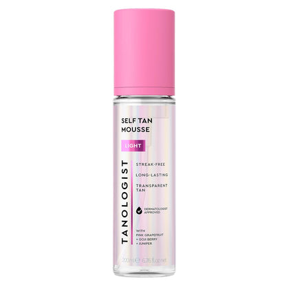 Self Tanner Mousse, Light Self Tan Mousse, 6.76 Fl Oz | Self tanner for summer, quick-dry mousse, express tan, zero