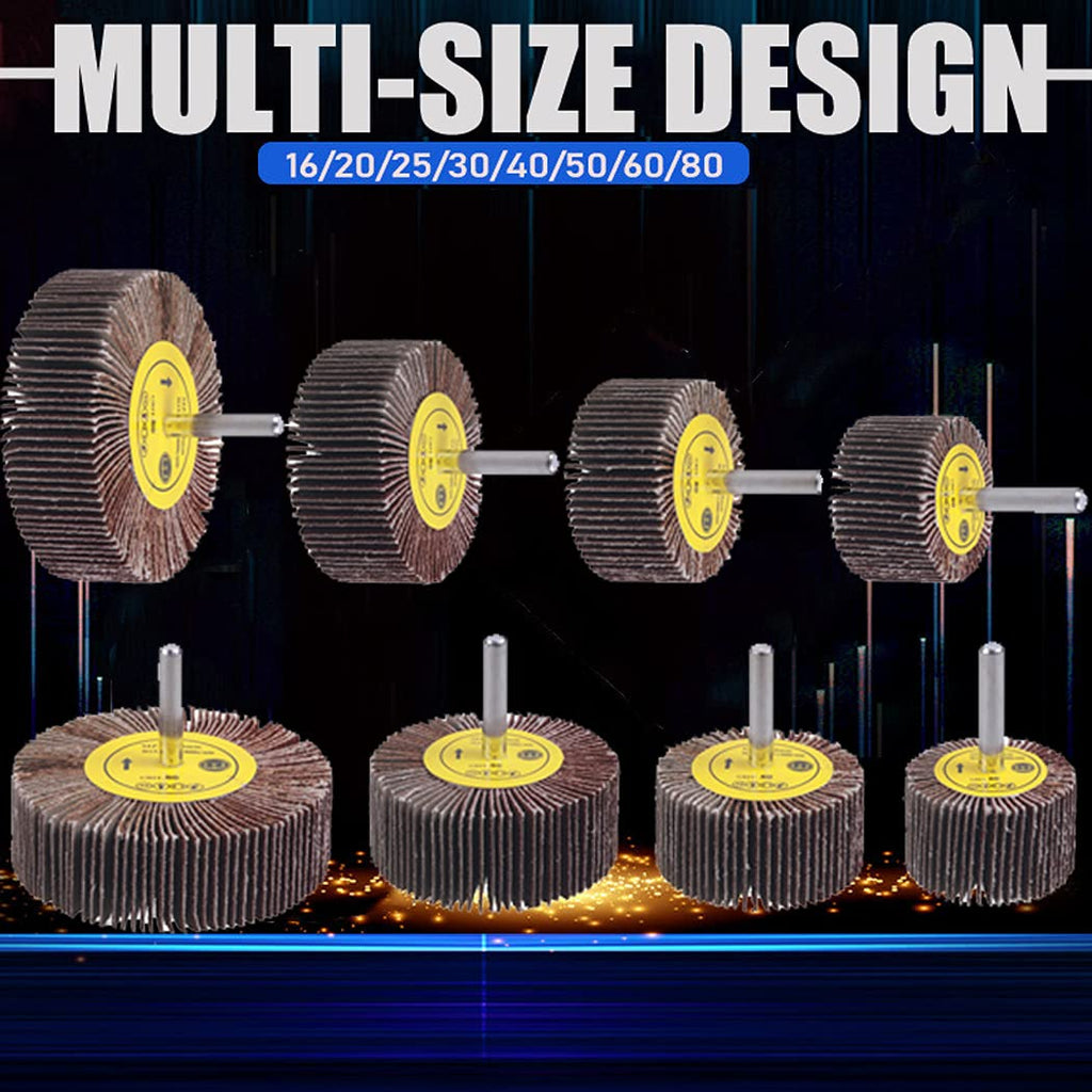 24 Pcs Abrasive Flap Wheel Sander Set, 80 Grit Sanding Wheel