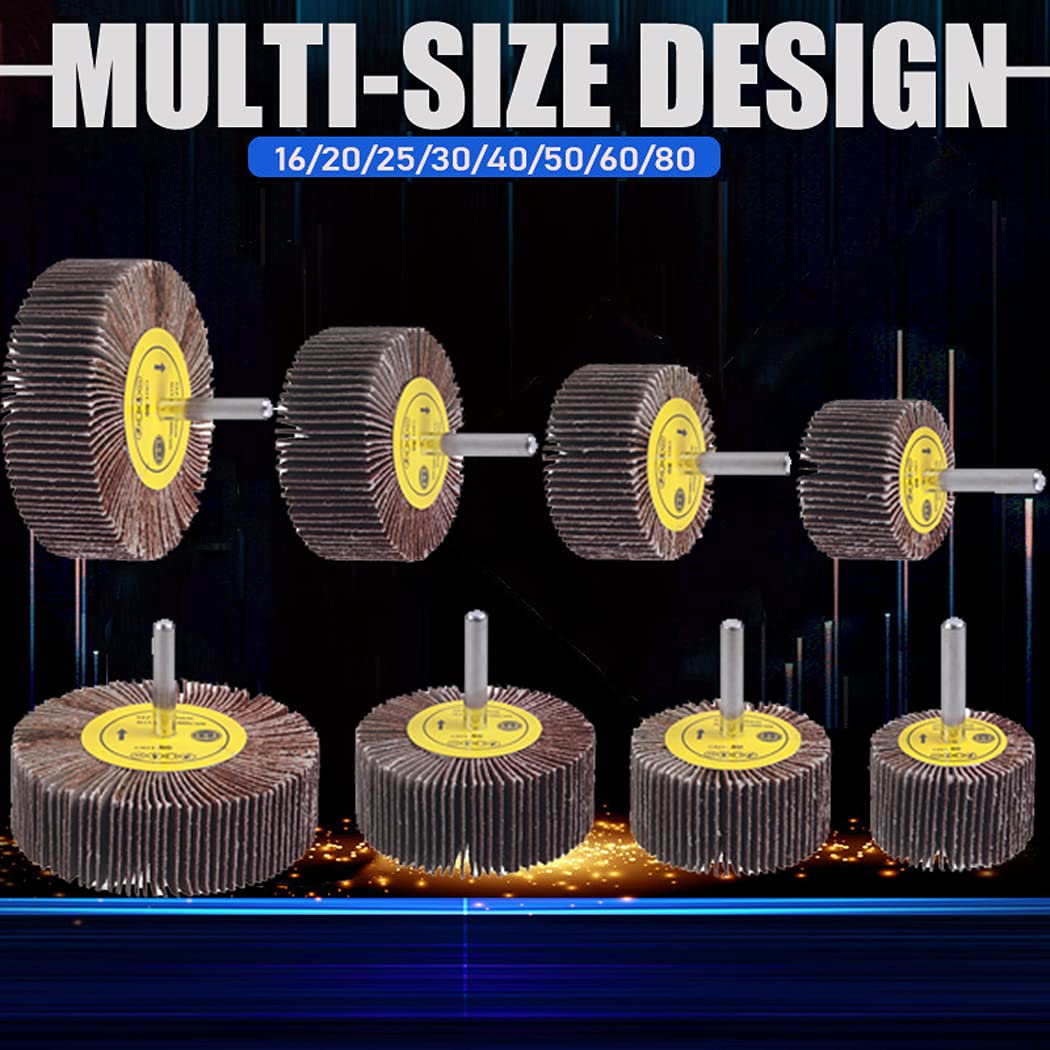 24 Pcs Abrasive Flap Wheel Sander Set, 80 Grit Sanding Wheel