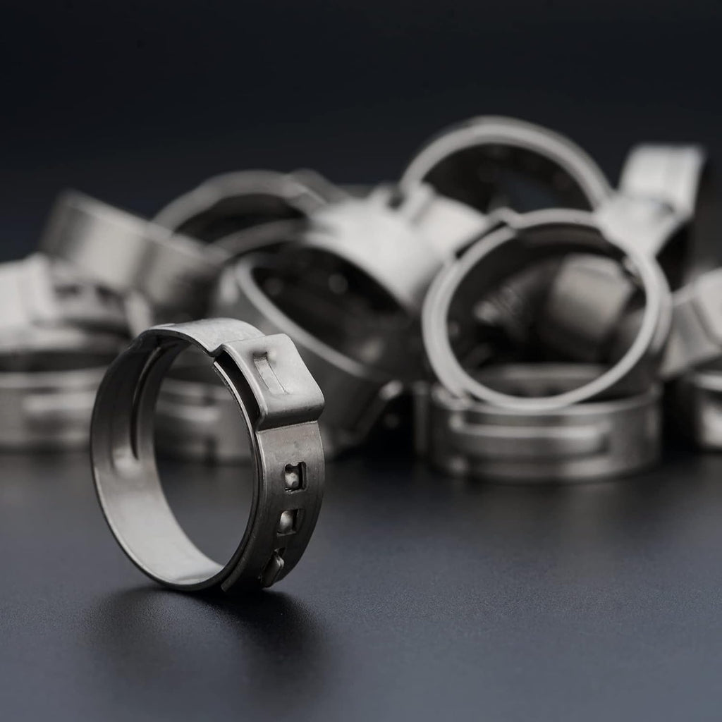 iCrimp 1 Inch Stainless Steel PEX Cinch Clamp Rings