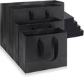 40 Pack Kraft Gift Bags with Handles 4 Sizes,Horizontal,Black