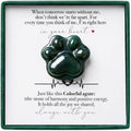 Agate Pet Memorial Gift, Paw Print Keepsake Stone in Gift Box for Loss of Dog or Cat, Sympathy Memorial Keepsake