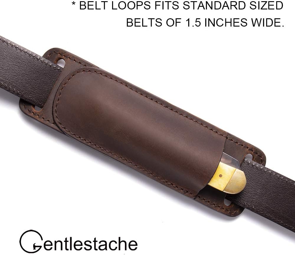 Leather Knife Sheaths for Belt, Knife Holster, Pocket Knife Sheath, EDC Leather Sheath for Folding Knife Carrier