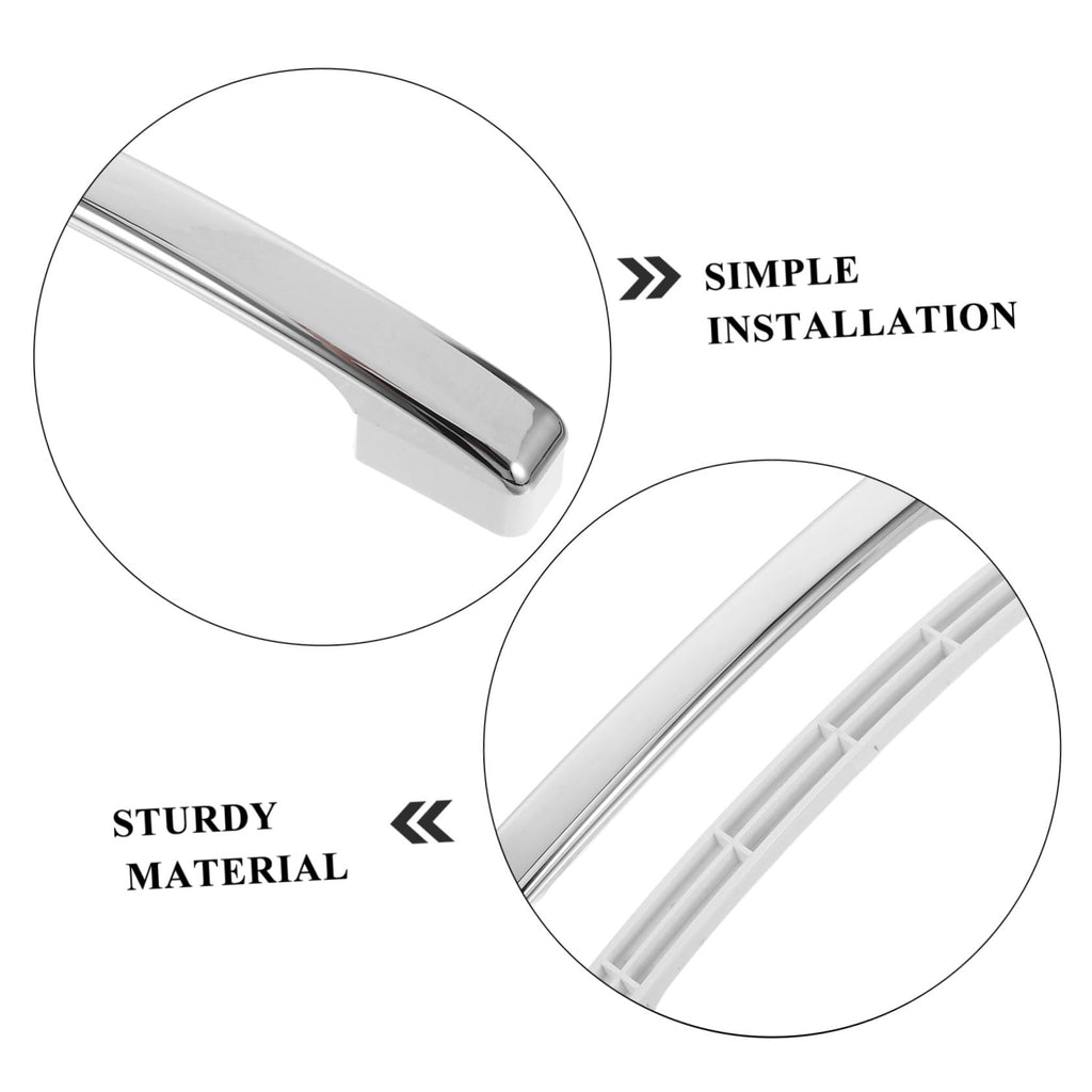 NUOBESTY 2 Pack Refrigerator Door Handle Replacement, ABS Silver
