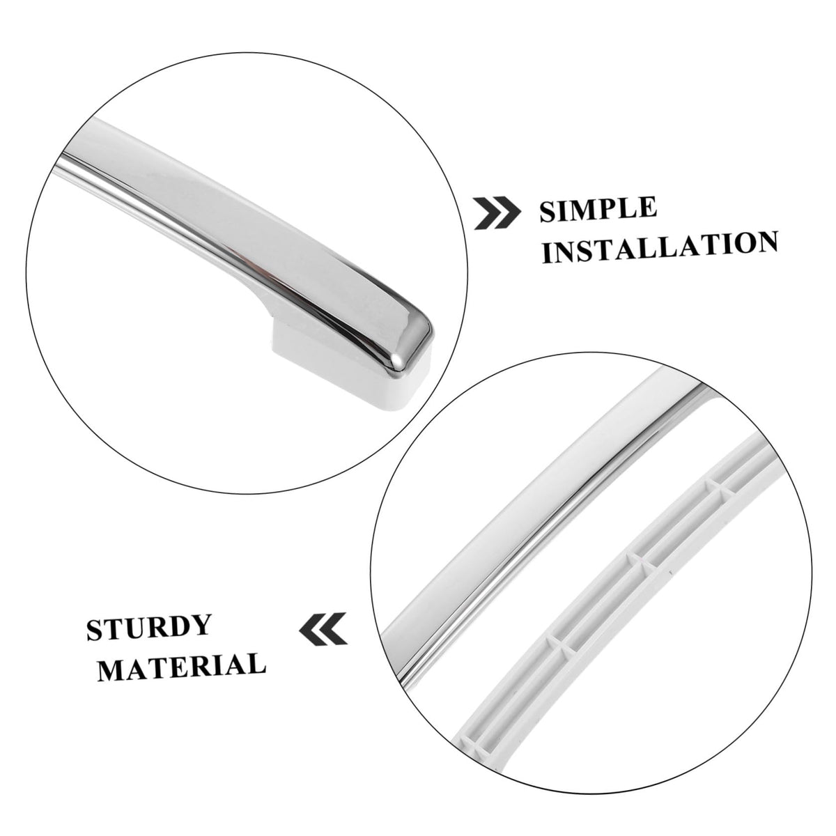 NUOBESTY 2 Pack Refrigerator Door Handle Replacement, ABS Silver
