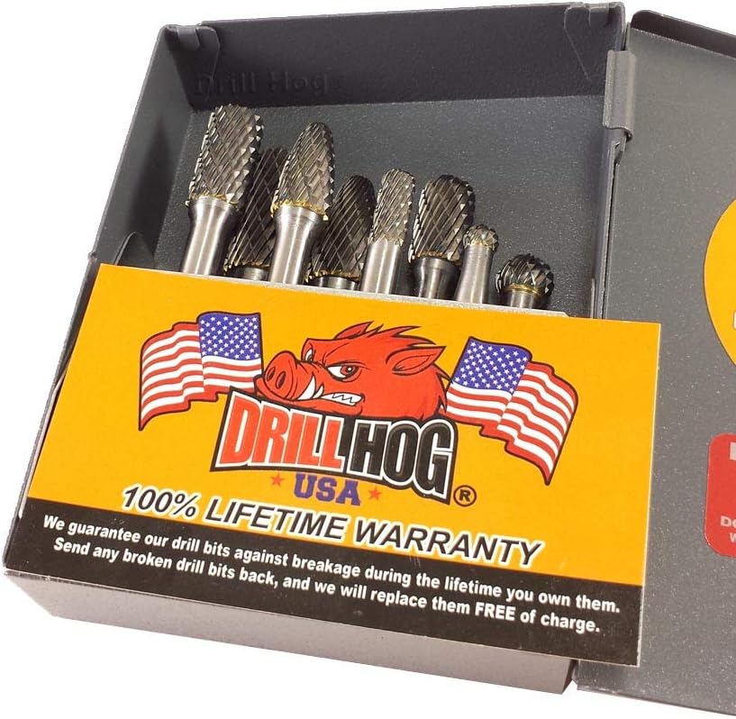 Drill Hog 8 Pc Carbide Burr Set