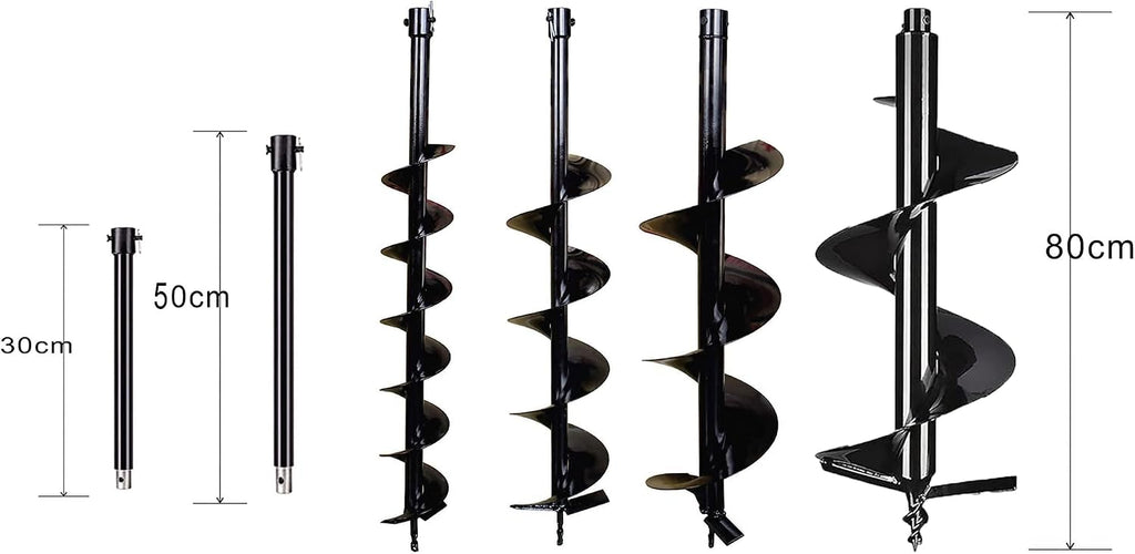 54cc Post Hole Digger, Gas Powered Easy Start Earth Auger Digger | 2 Cycle Heavy Duty Post Hole Digging with 4" 6" 8"