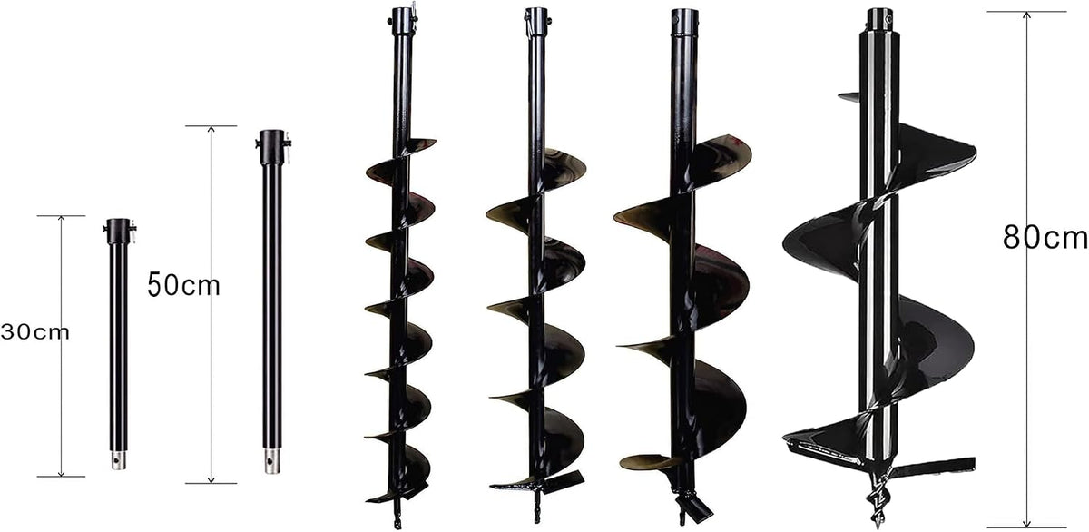 54cc Post Hole Digger, Gas Powered Easy Start Earth Auger Digger | 2 Cycle Heavy Duty Post Hole Digging with 4" 6" 8"
