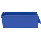 30088 Plastic Nesting ShelfMax Storage Bin Box, 18x8x6-Inch, Blue (8-Pack)