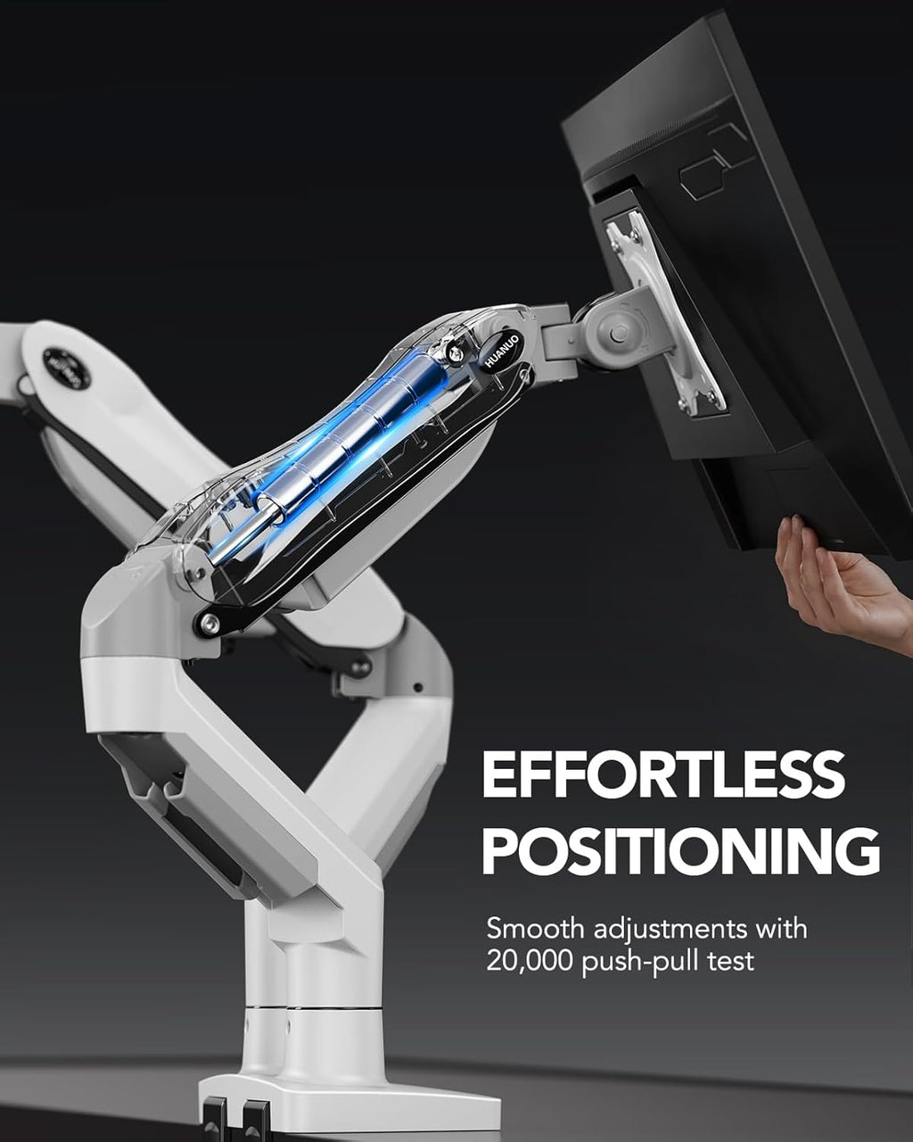 Dual Monitor Stand - Full Adjustable Monitor Desk Mount Swivel Vesa Bracket with C Clamp, Grommet Mounting Base for