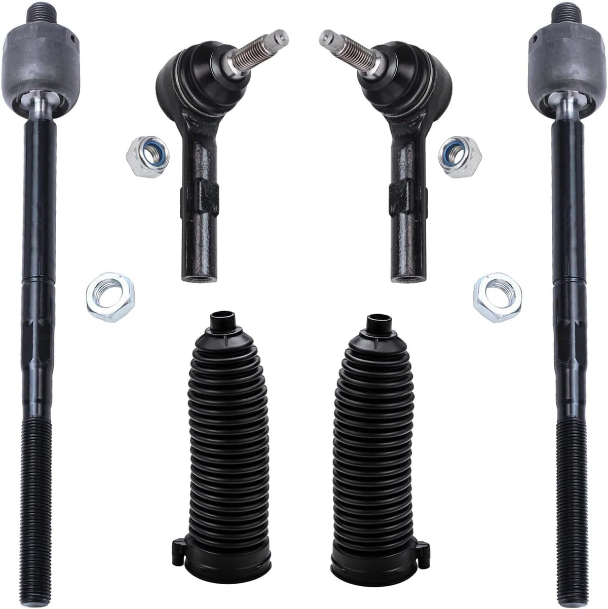 Detroit Axle - Front 6pc Tie Rods Kit for 06-10 Ford Explorer Sport Trac