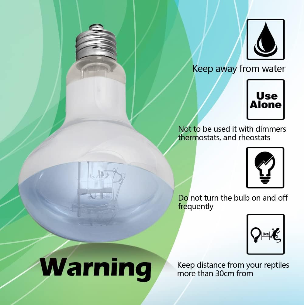 Reptile Heat Lamp 75W 2 Pack,UVA Basking Light Bulbs,Natural Daylight Terrarium Heat Lamps for Bearded Dragon