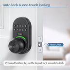 Keypad Smart Door Knob Lock, Yamiry Keyless Entry Digital Lock with Handle