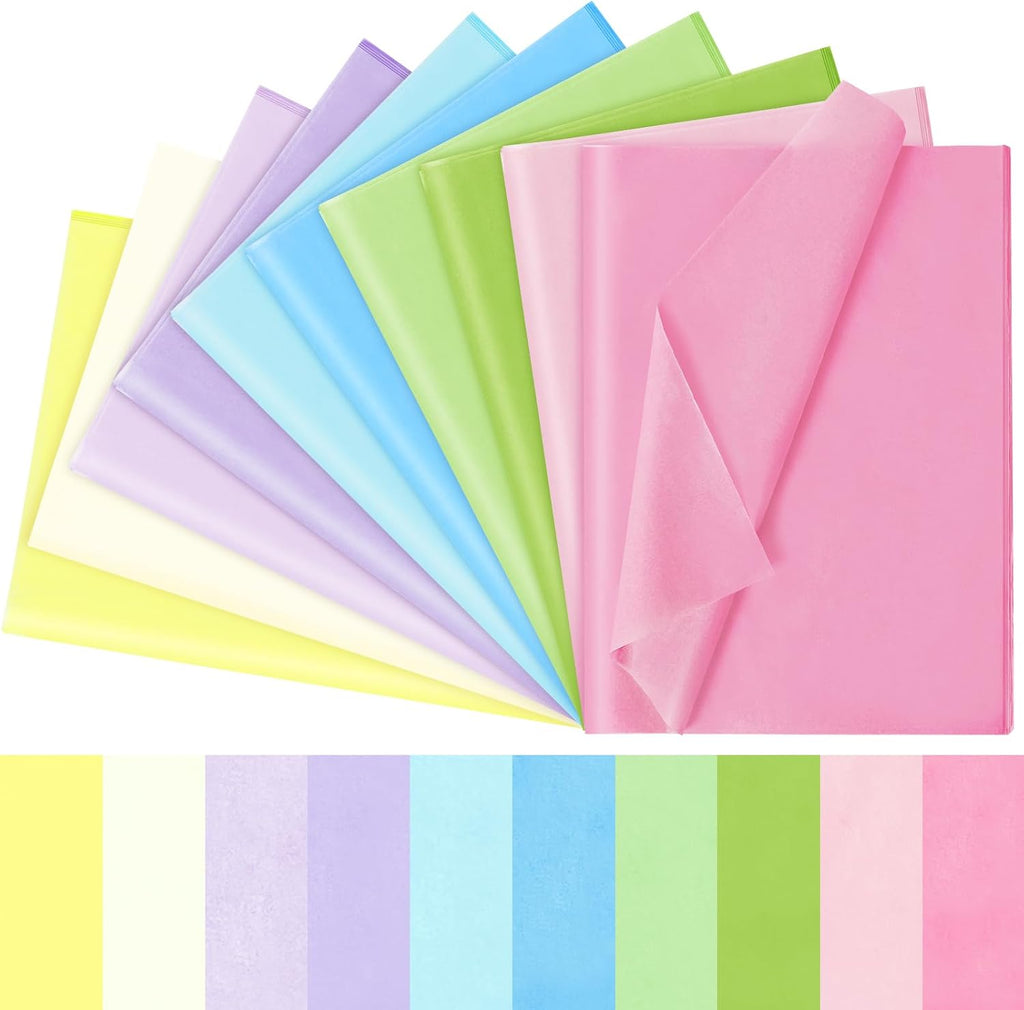 120 Sheets 14 x 20 Inch Pastel Tissue Paper for Gift Bag Wrapping