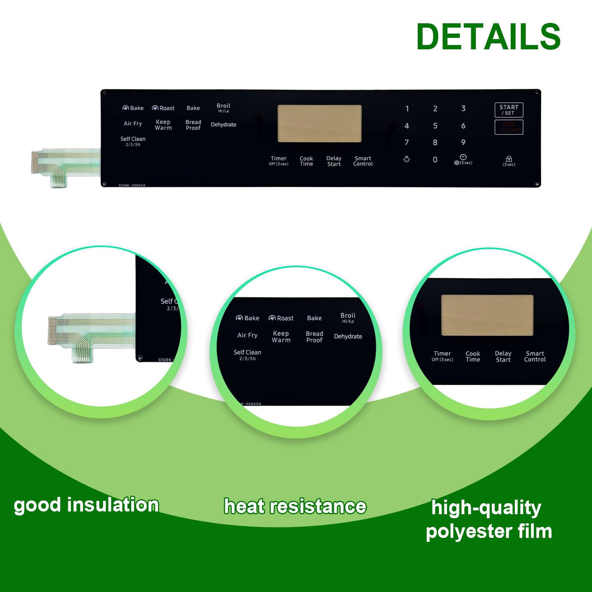 DG96-00850B Range Membrane Switch Touchpad Control Panel