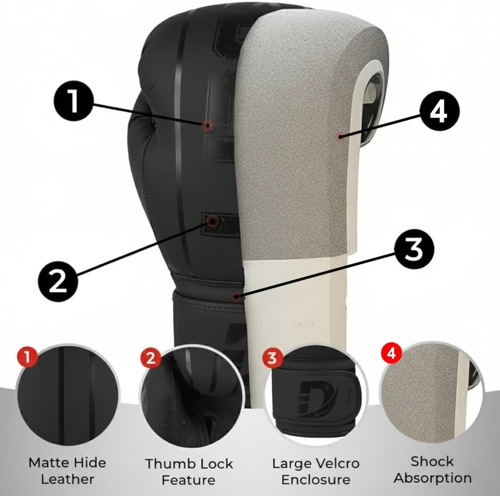DEFY Boxing Gloves for Men & Women - Premium Quality Synthetic Leather Boxing Gloves for Training - Perfect for
