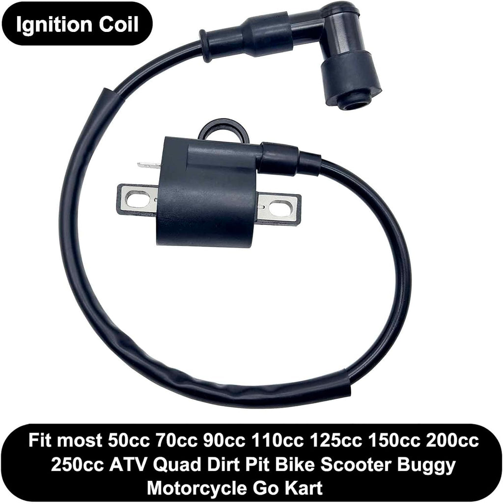 GY6 Racing Ignition Coil SSR 125 Spark Plug Wire with Spark Plug for 50CC 90CC 110CC 150CC 200CC 125CC 250CC Moped