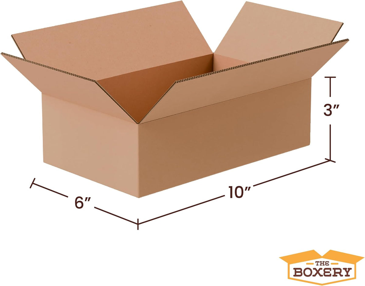 10"x6"x3" Corrugated Shipping Boxes 25-Pack