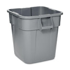 Brute Square Trash Can, Gray, 28-Gallon