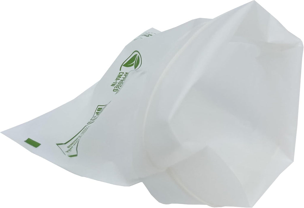 Compostable Sandwich Bags, Reclosable Food Bags, Zipper Seal, 50 Count