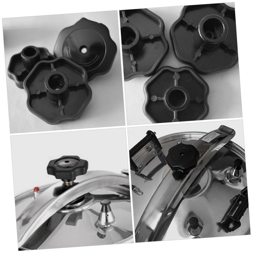 Black Pressure Cooker Lid Knobs, Plastic Replacement Handles 4Pcs for Pots