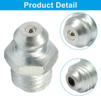 25 Pcs Hydraulic Grease Fitting Kit, M8, 8mm x 1mm