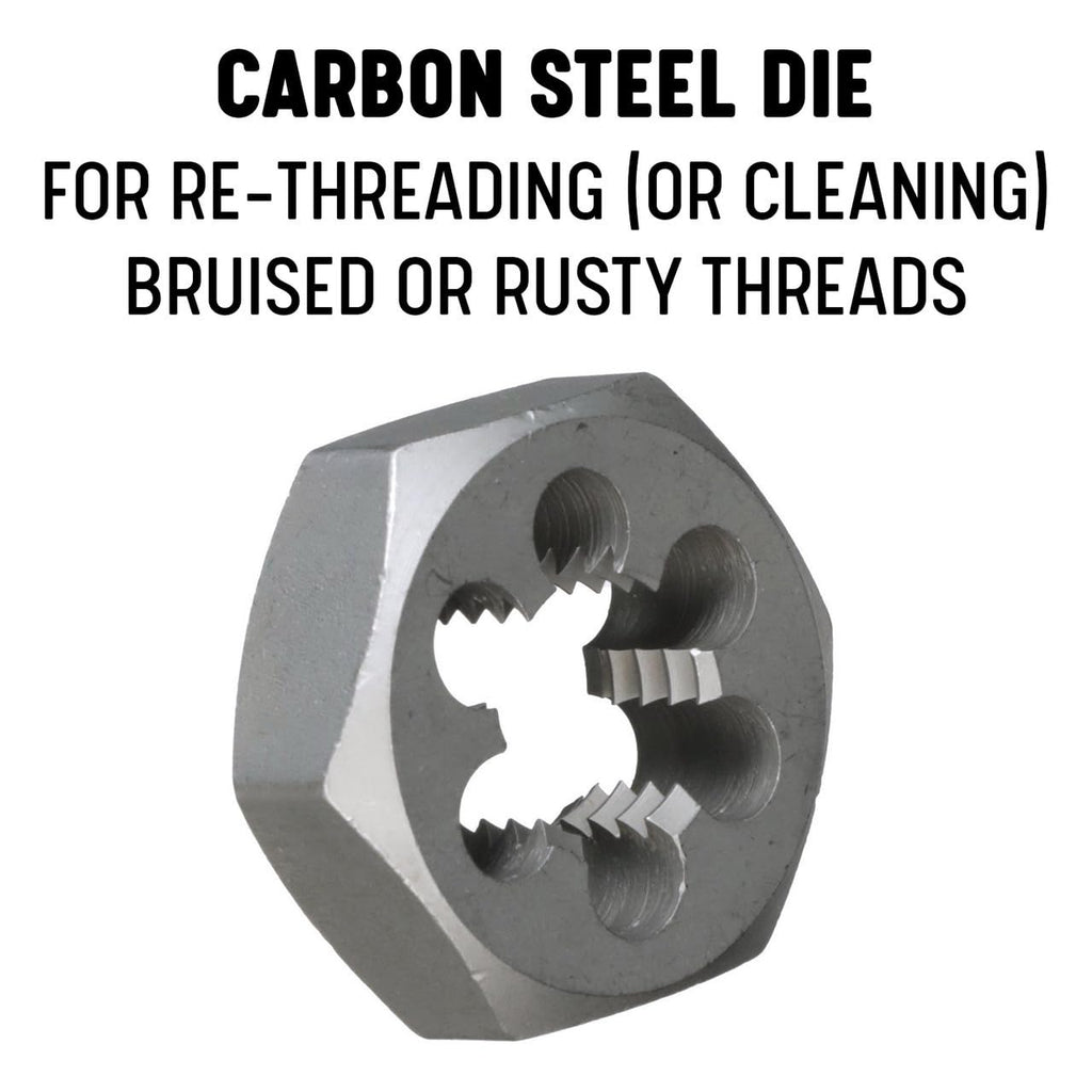 Drill America m12 X 1.25 Tap and Die Kit, HSS Plug Tap and Carbon Hex Die, POUT Series