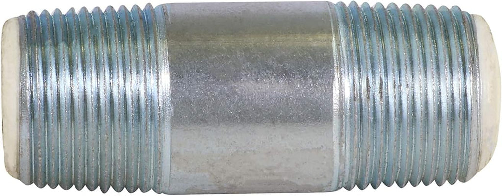 Midline Valve EOUU3425 Dielectric Nipple Pipe Fitting with PEX Lining 3/4'' MIP Connections 2-1/2'' Long Galvanized Steel Reduces Electrolysis