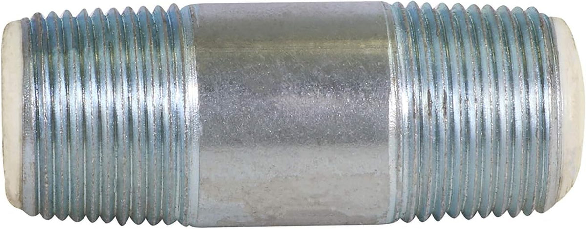 Midline Valve EOUU3425 Dielectric Nipple Pipe Fitting with PEX Lining 3/4'' MIP Connections 2-1/2'' Long Galvanized Steel Reduces Electrolysis