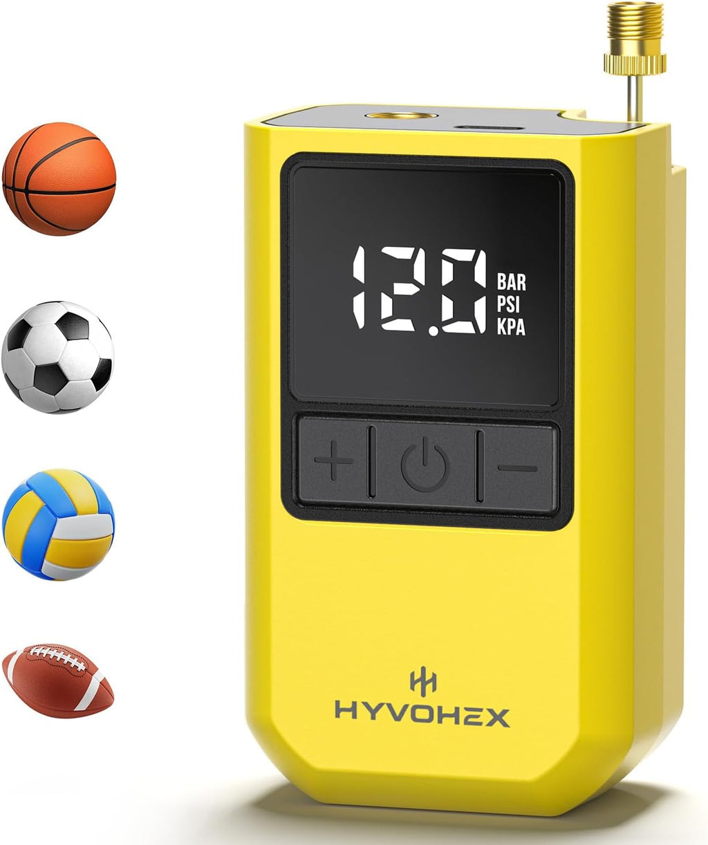 Ball Pump for Sports Balls, Portable Electric Basketball Pump Ultra Fast Inflation, with Digital LED Display Air Pump