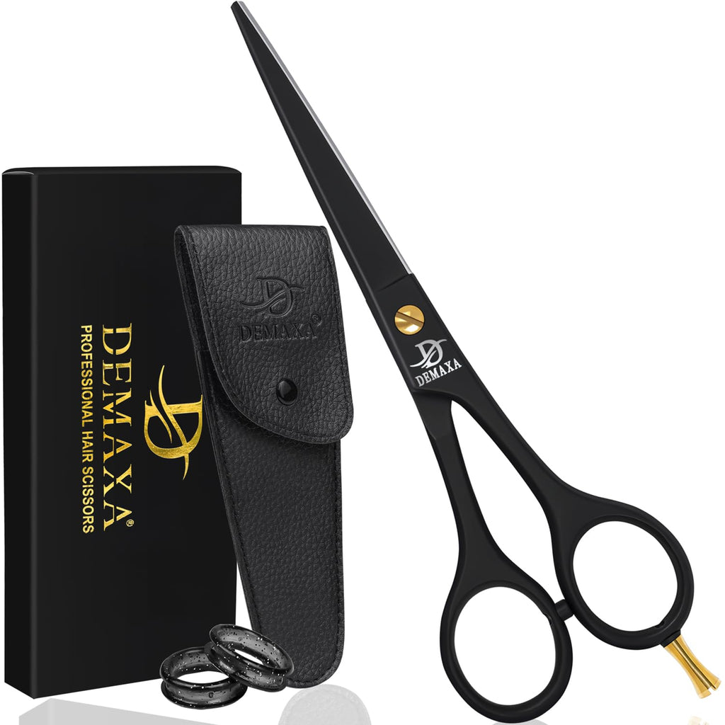Professional Hair Scissors 6.5 Inch - Premium High Carbon Stainless Steel Barber Salon Hair Shears for Haircut