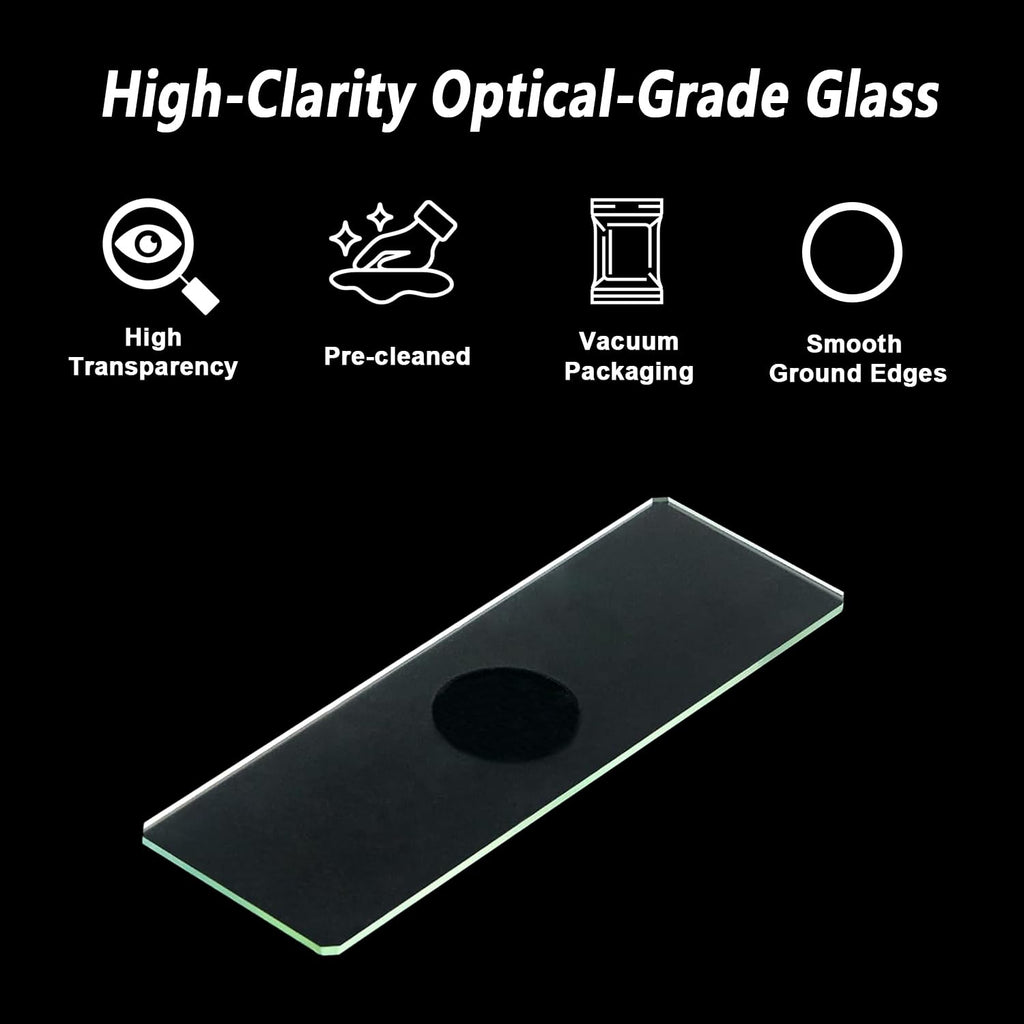 Concave Microscope Slides, 100 Pack Single Depression Glass Slides