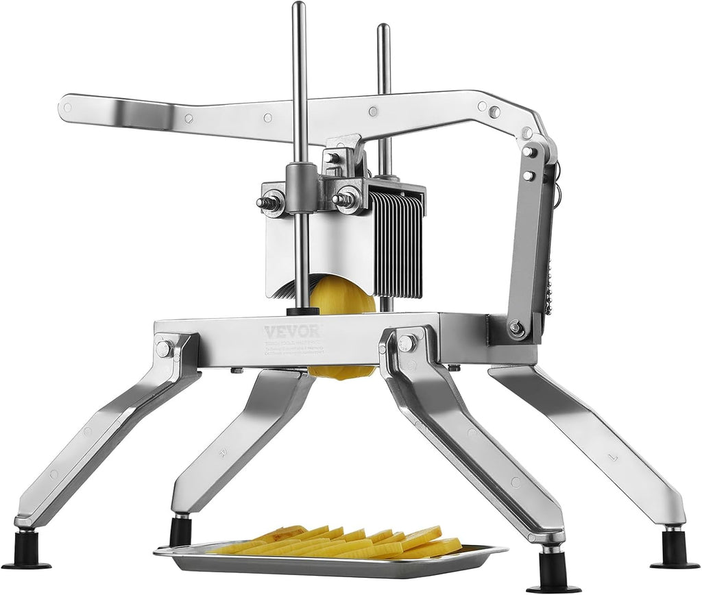 Commercial Vegetable Slicer, 3/8" and 3/16" Tomato Slicer, Stainless Steel and Aluminum Alloy Vegetable Cutter