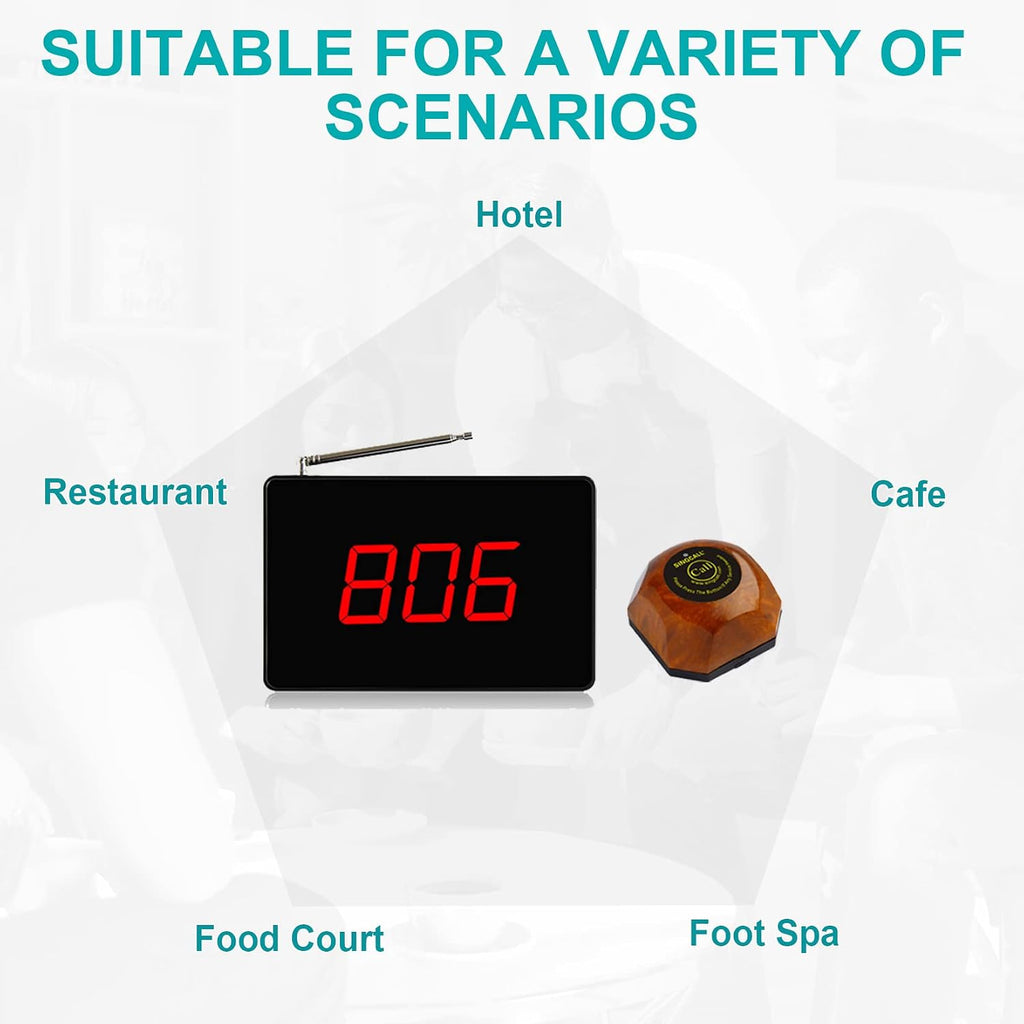 Wireless Restaurant Calling Pager System Waiter Call Paging System