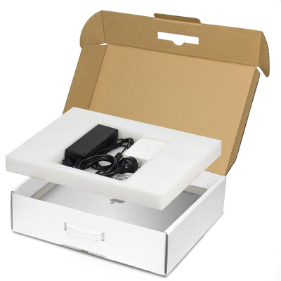 Laptop Shipping Box with Foam, Fits up to 17.3",White