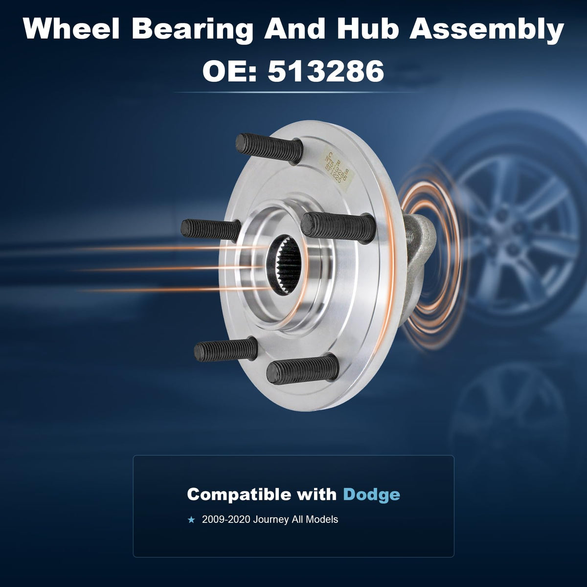 513286 Front Wheel Hub Assembly for Dodge 2009-2020 Journey
