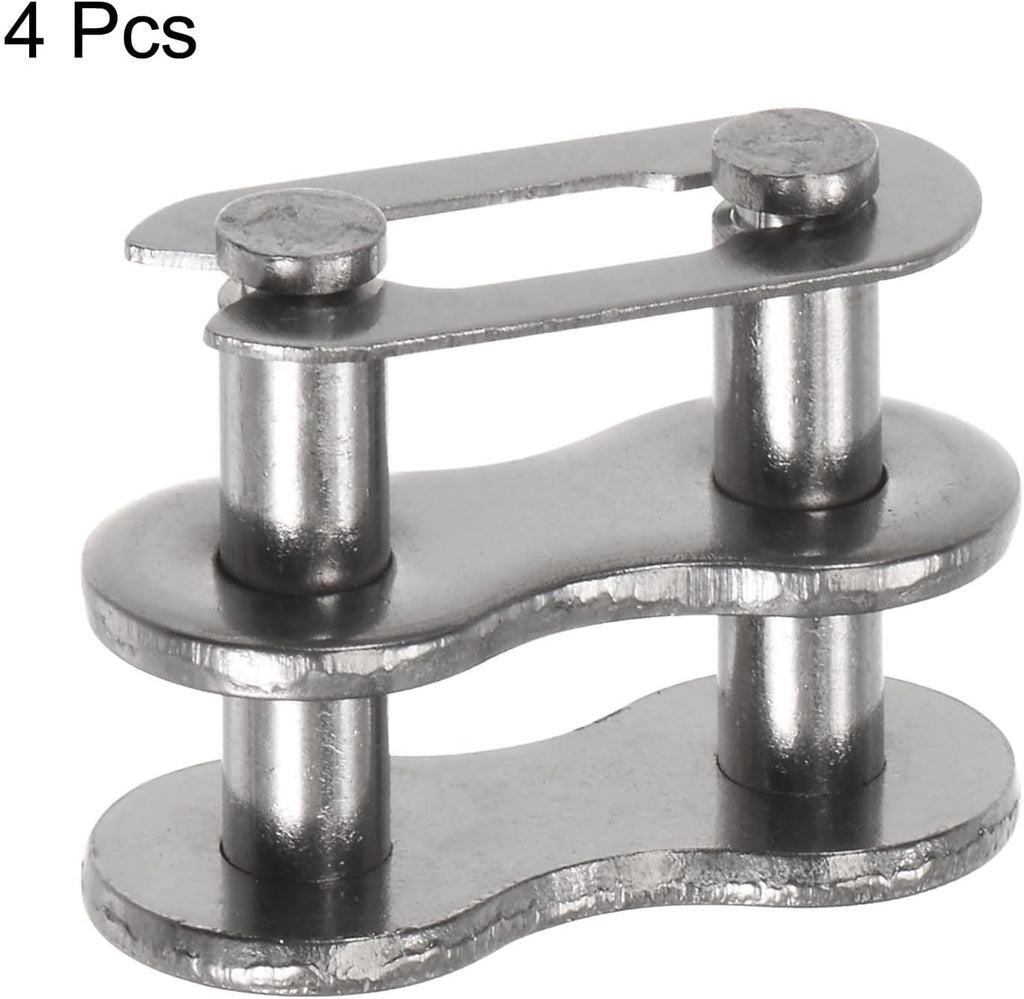 uxcell 4Pcs #60 Chain Master Connector Link Roller 3/4" Pitch Stainless Steel Standard Connecting Split Links for 12A Chain