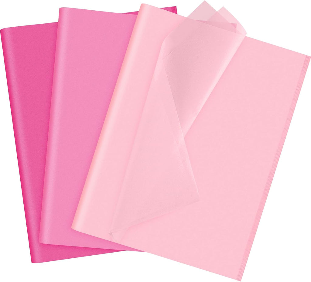 60 Sheets Assorted Pink Tissue Paper Set Gift Wrapping Paper