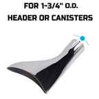Fishtail Tail Pipe Tip Extension for 1.75" O.D. Exhaust