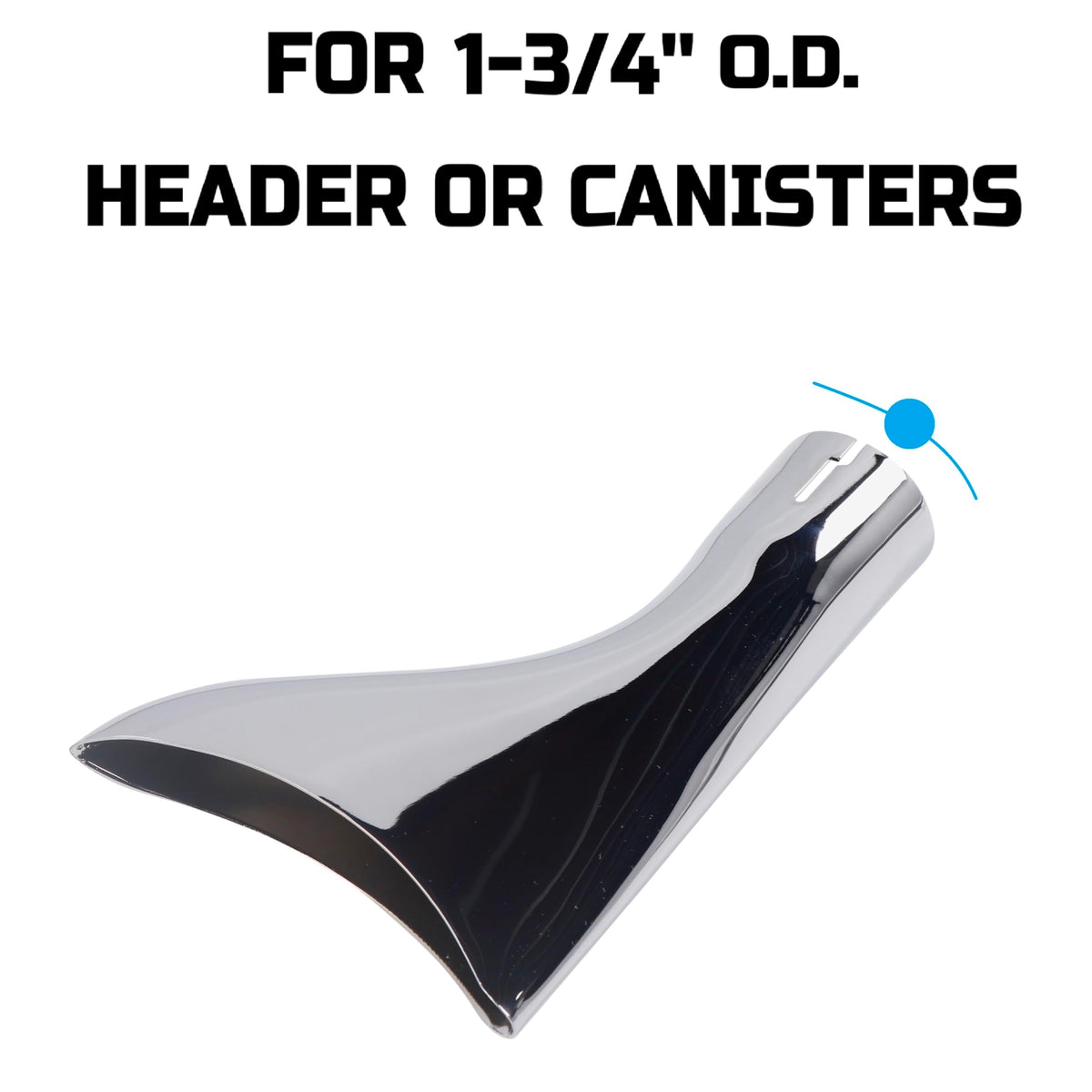 Fishtail Tail Pipe Tip Extension for 1.75" O.D. Exhaust