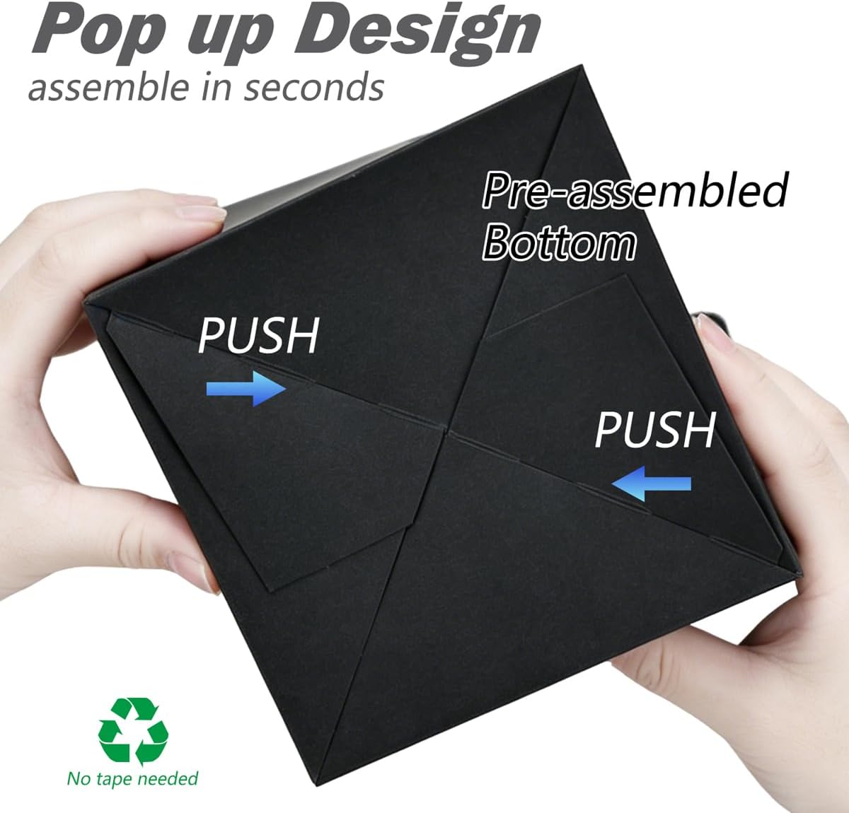 Black Gift Boxes with Lids 5x5x5 Inch, 24 Pack