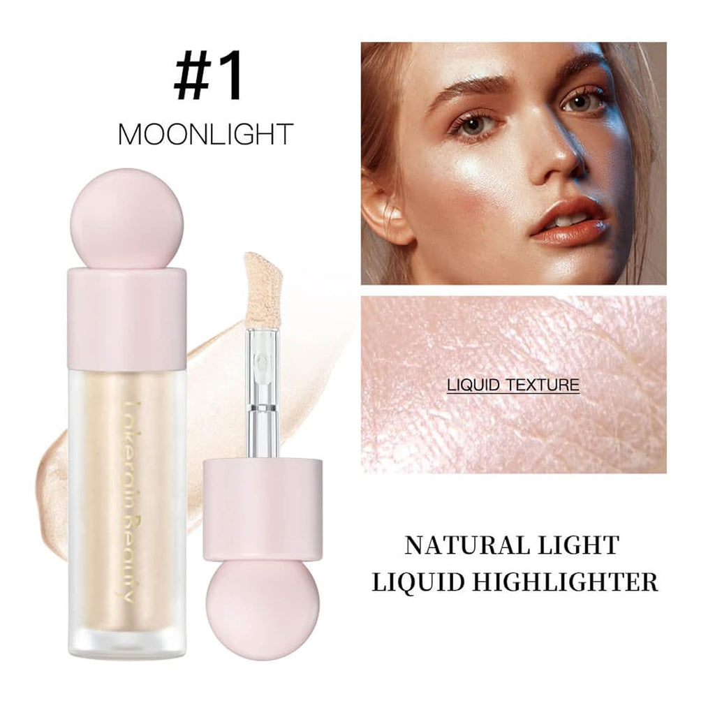 Liquid Highlighter,Long Lasting Liquid Luminizer Shimmer Stick,Waterproof Smooth Highlight Face Illuminator,Silky