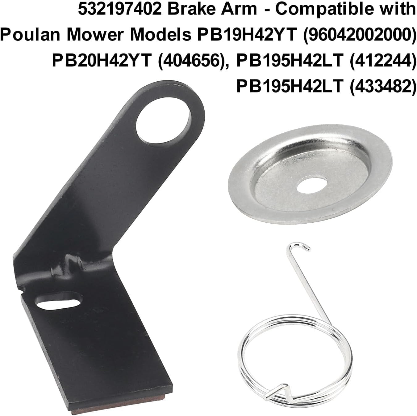 532197402 532199478/532199470 Brake Arm Kit for Husqvarna Craftsman Poulan | Compatible with Husqvarna AYP Craftsman